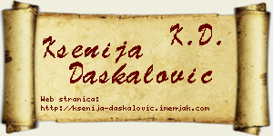 Ksenija Daskalović vizit kartica